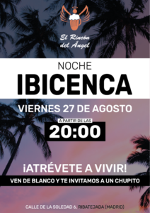 Noche de Temática Ibicenca en el Rincón del Ángel el viernes 27 de agosto de 2021